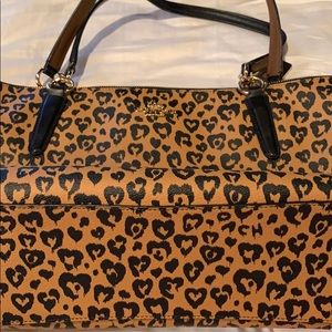 Leopard Heart Coach Bag